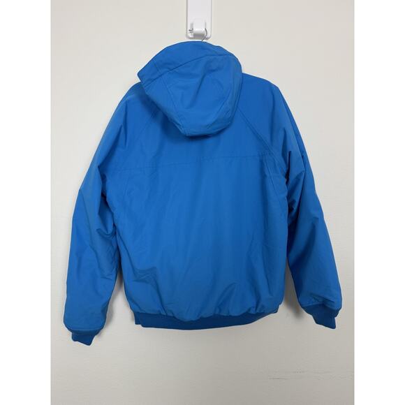 Lands' End Jacket Mens Medium Blue The Squall Hooded Half Zip Anorak Fleece - Picture 2 of 16